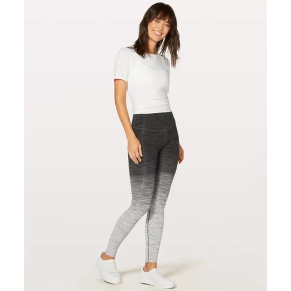 lululemon athletica Pants - Lululemon Wunder Under High Rise Leggings Tights sz 4 Ombré Melange